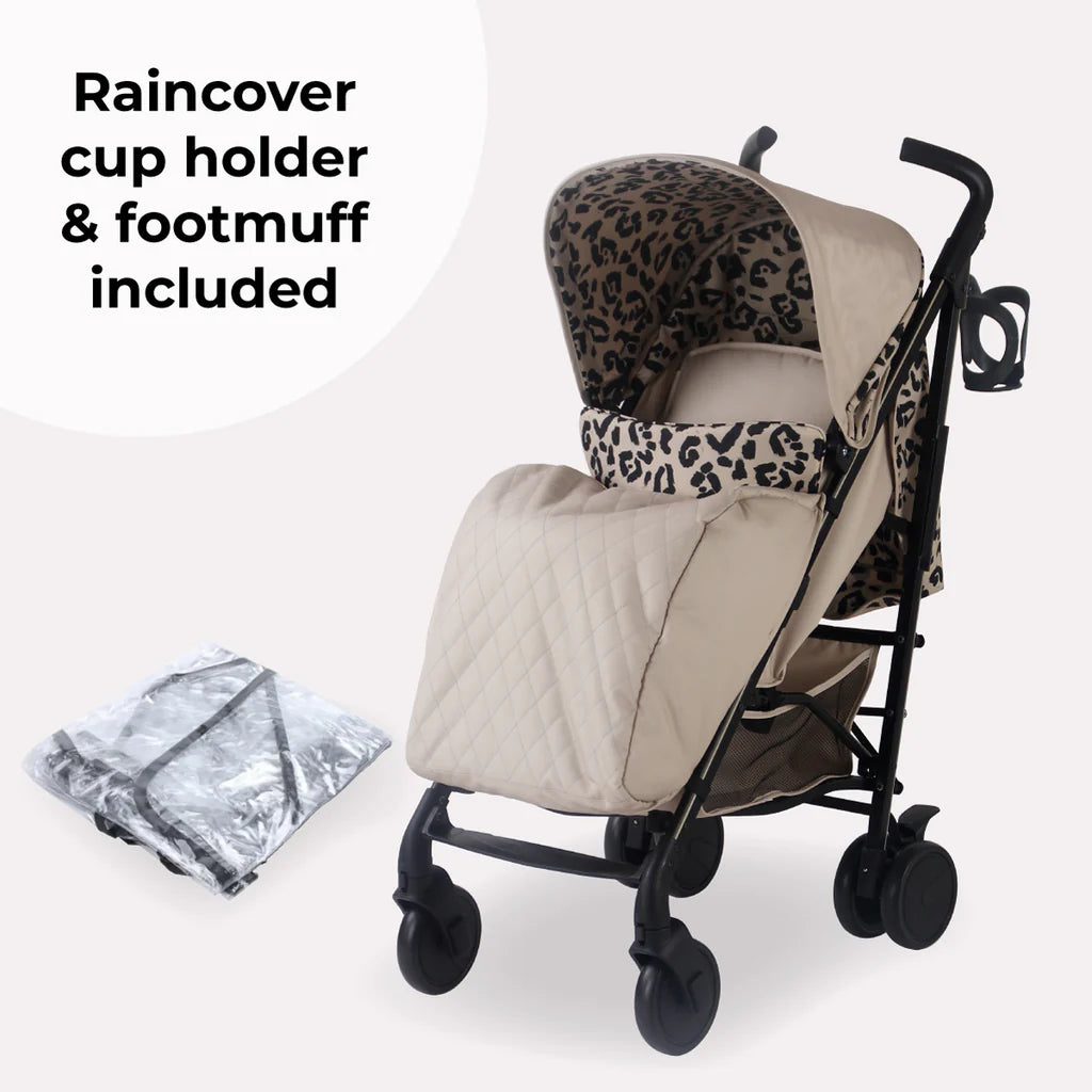 My Babiie MB51 Plus Stroller - Fawn Leopard