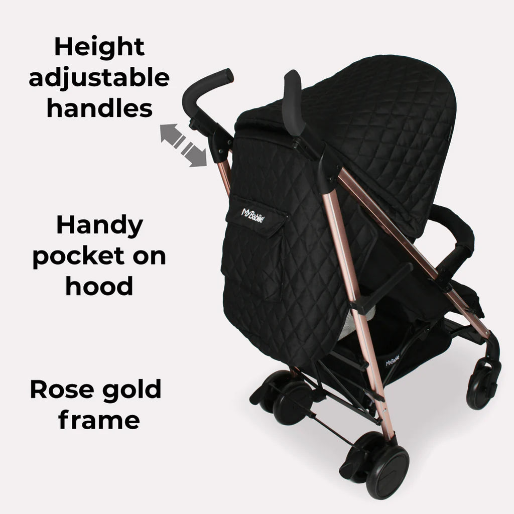 My Babiie MB51 Stroller - Quilted Black