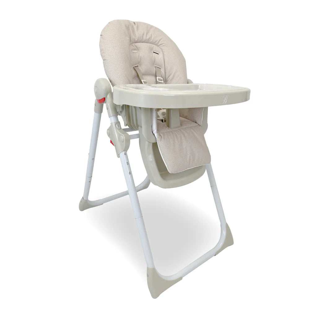 My Babiie MBHC8 Premium Highchair - Oatmeal Herringbone