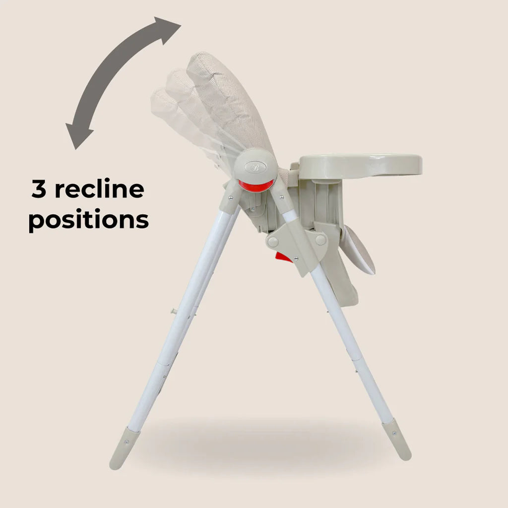 My Babiie MBHC8 Premium Highchair - Oatmeal Herringbone