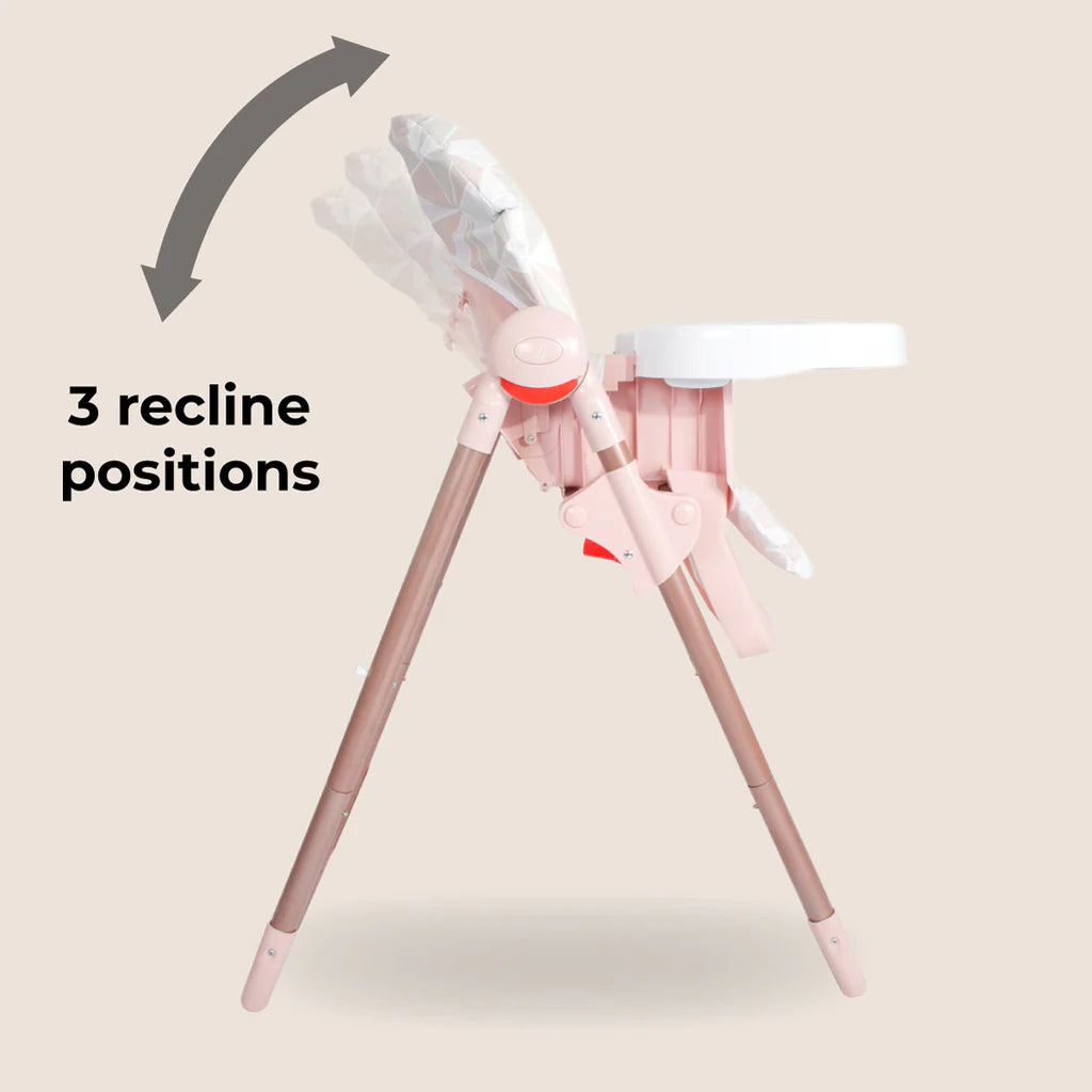 My Babiie MBHC8 Premium Highchair - Rose Gold