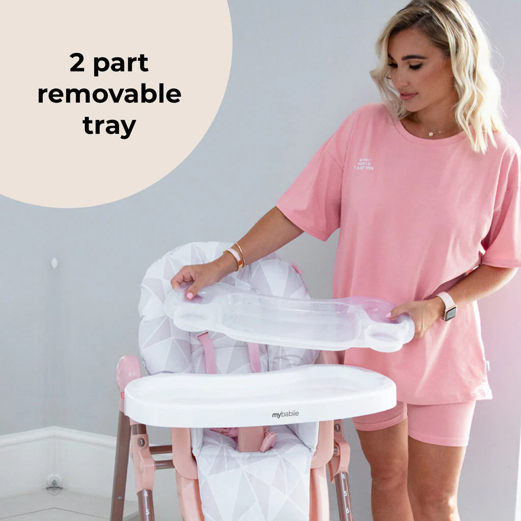 My Babiie MBHC8 Premium Highchair - Rose Gold