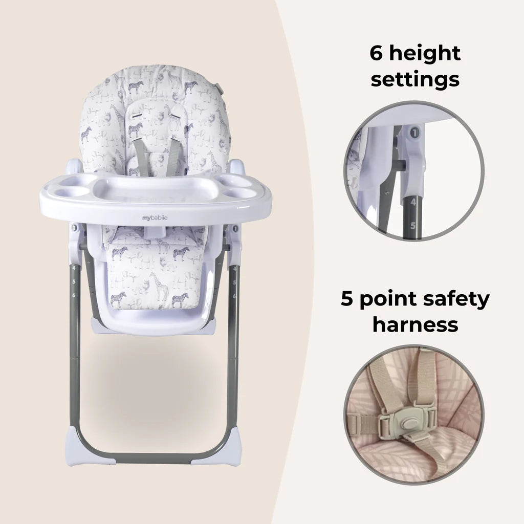 My Babiie MBHC8 Premium Highchair - Safari