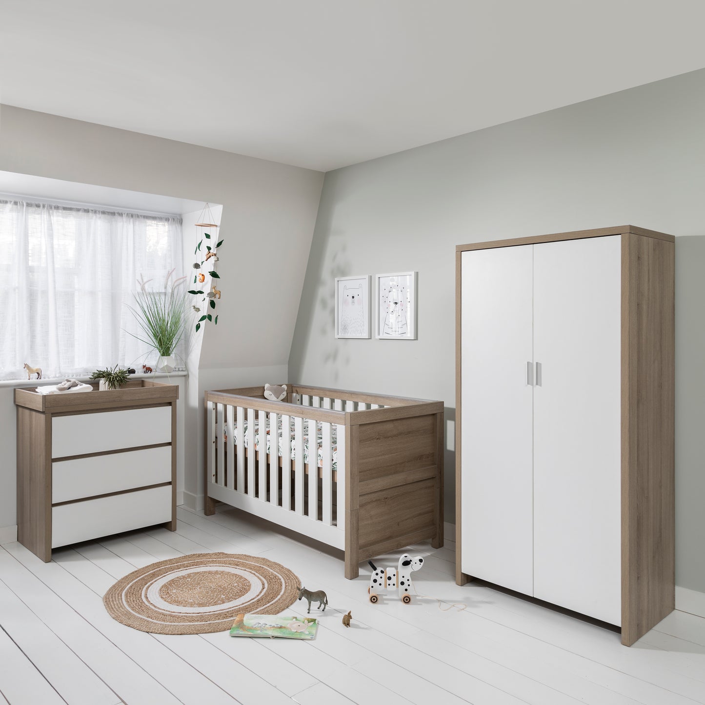 Tutti Bambini Modena 3 Piece Room Set White & Oak