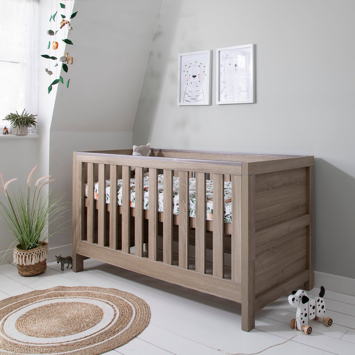 Tutti Bambini Modena 3 in 1 Cot Bed Oak