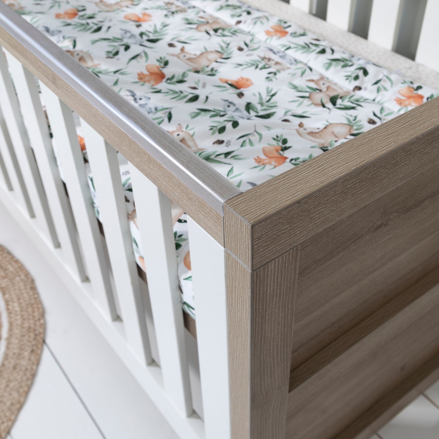 Tutti Bambini Modena 3 in 1 Cot Bed White & Oak