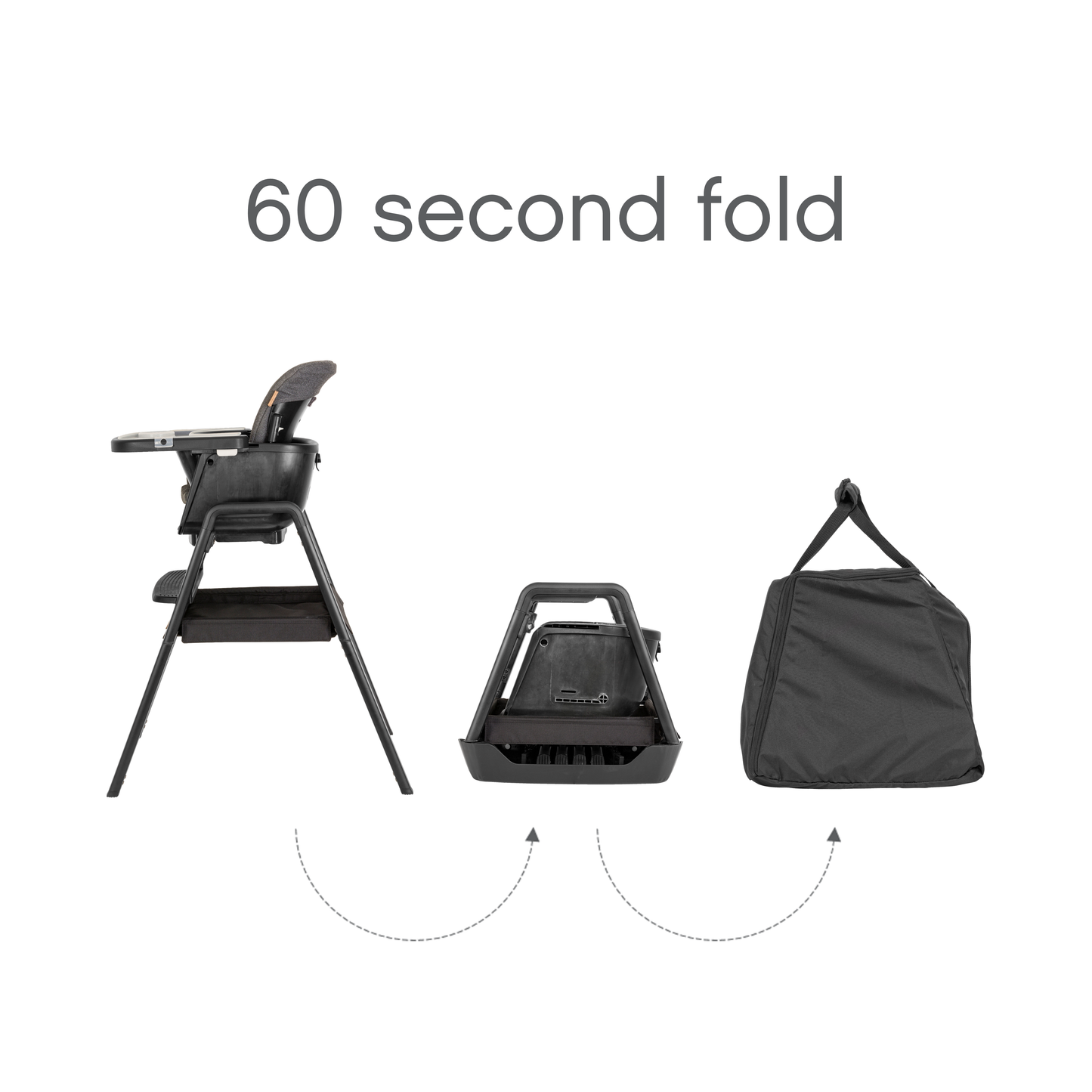 Tutti Bambini Nova Evolutionary Highchair - Black/Black