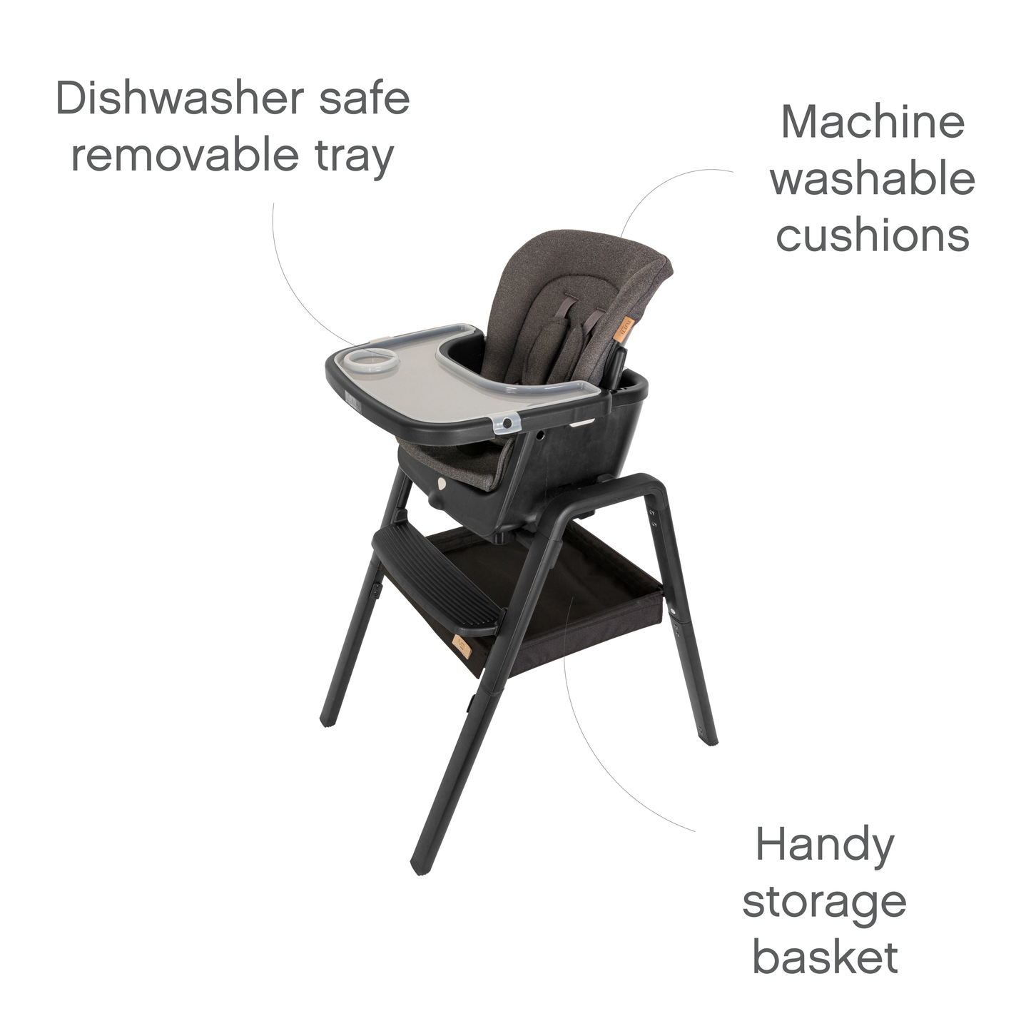 Tutti Bambini Nova Evolutionary Highchair - Black/Black