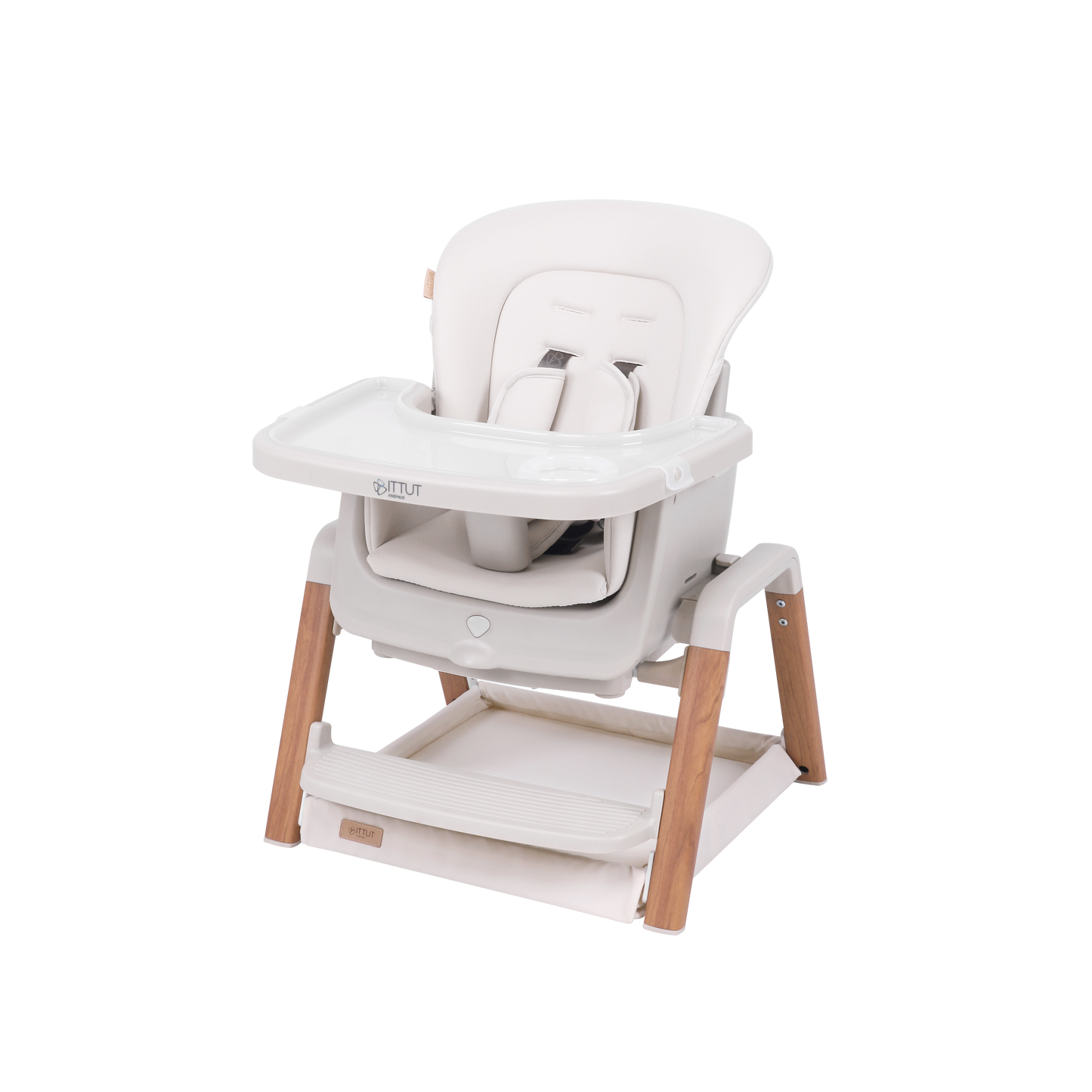 Tutti Bambini Nova Birth to 12 Years Complete Highchair Package - Scandinavian Walnut & Ecru