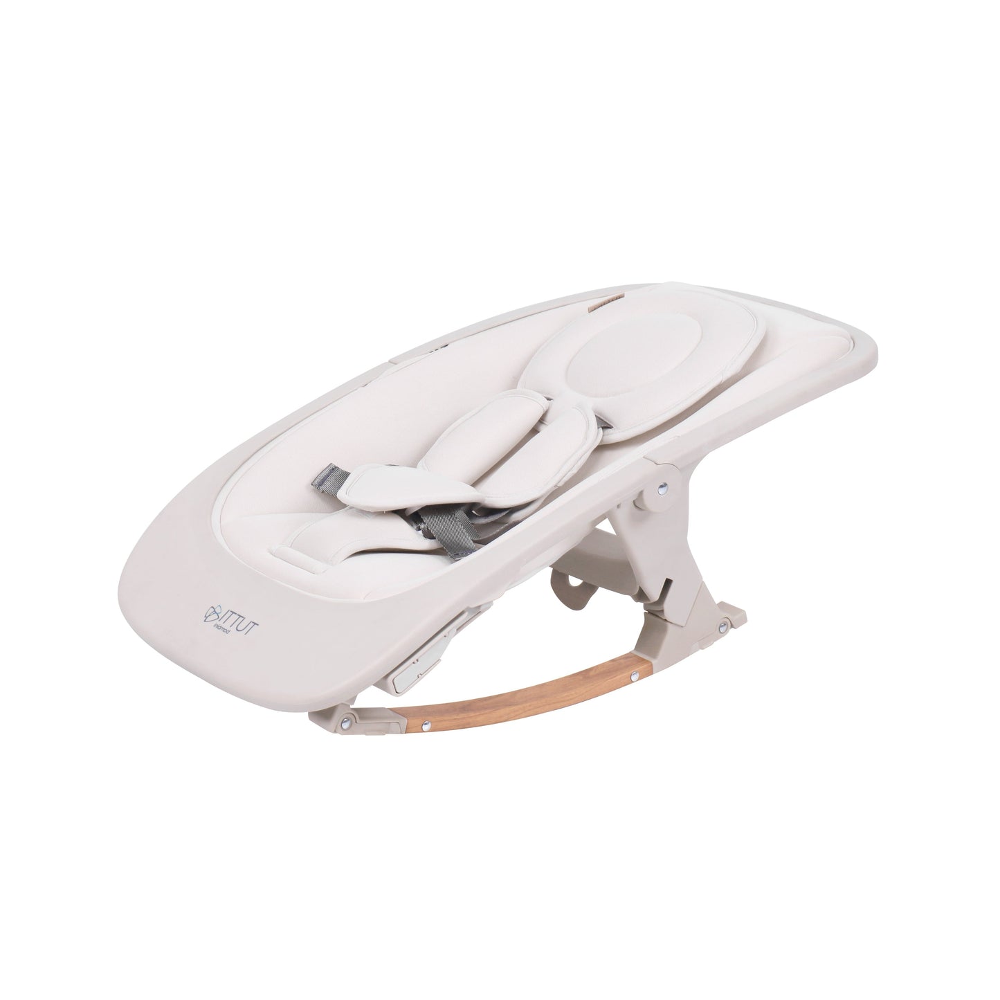 Tutti Bambini Nova Evolutionary Newborn Rocker - Scandinavian Walnut & Ecru