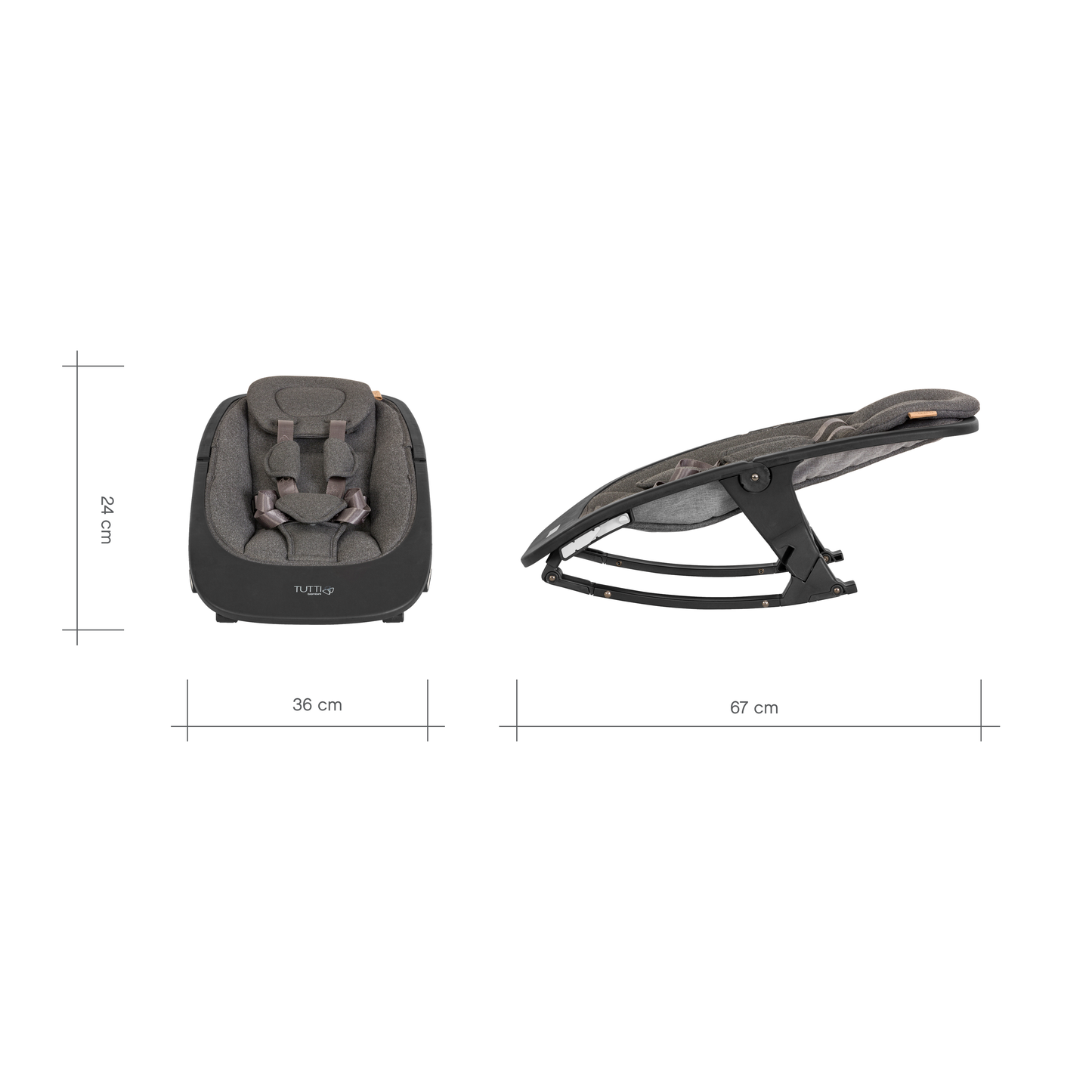 Tutti Bambini Nova Evolutionary Newborn Rocker - Black/Black
