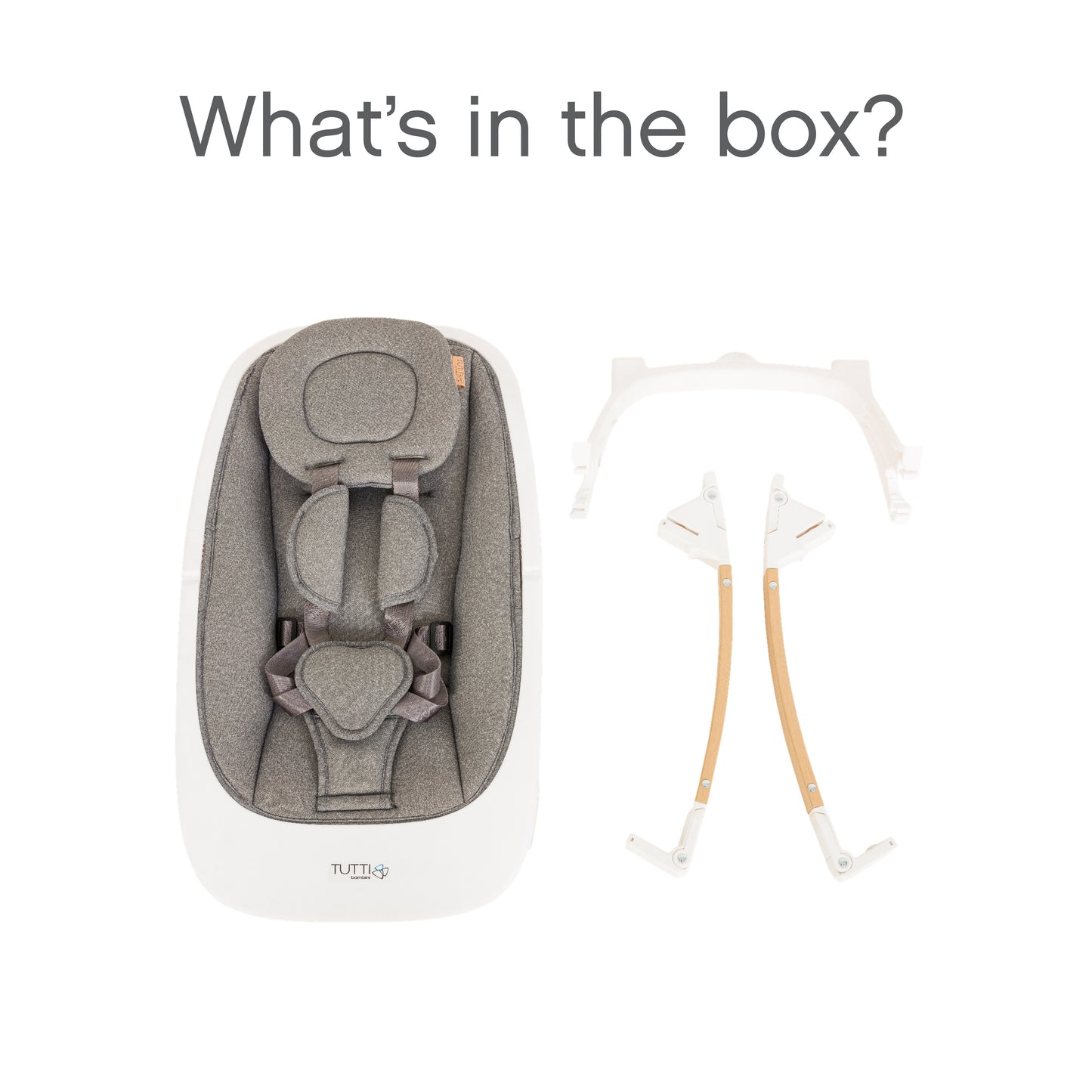 Tutti Bambini Nova Evolutionary Newborn Rocker - White/Oak