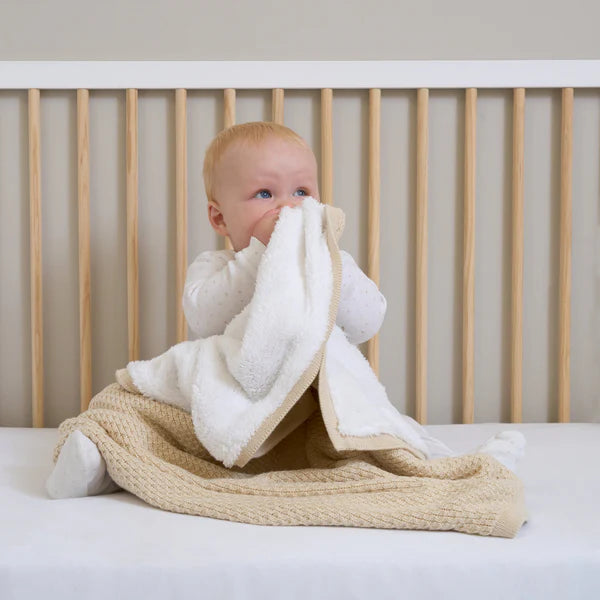 Clair-de-lune Organic Knit Sherpa Blanket 2 Colours