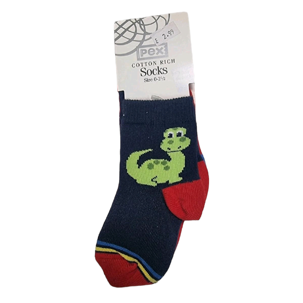 Pex Dinosaur Socks 2 pack