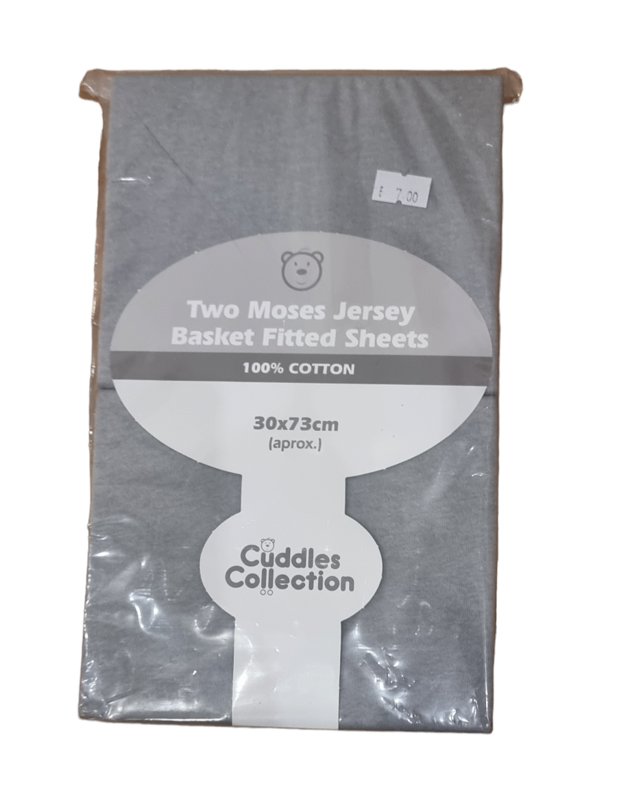 Cuddles Collection Moses jersey basket fitted sheets