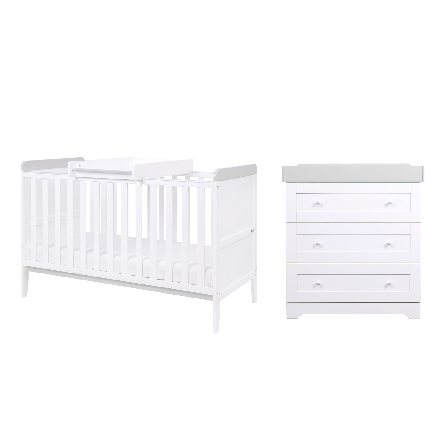 Tutti Bambini Rio 2 Piece Room Set White & Dove Grey