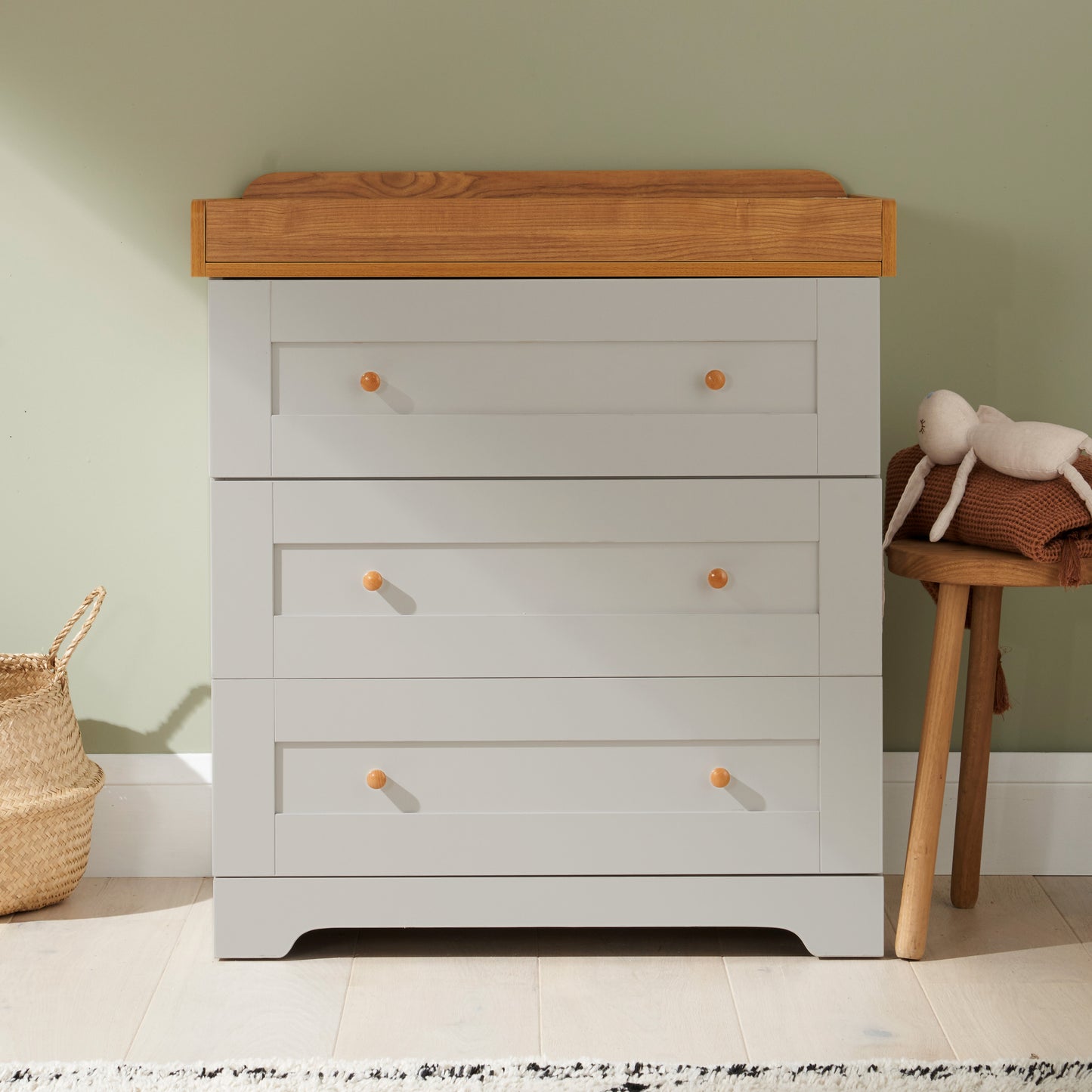 Tutti Bambini Rio 3 Piece Room Set Dove Grey & Oak