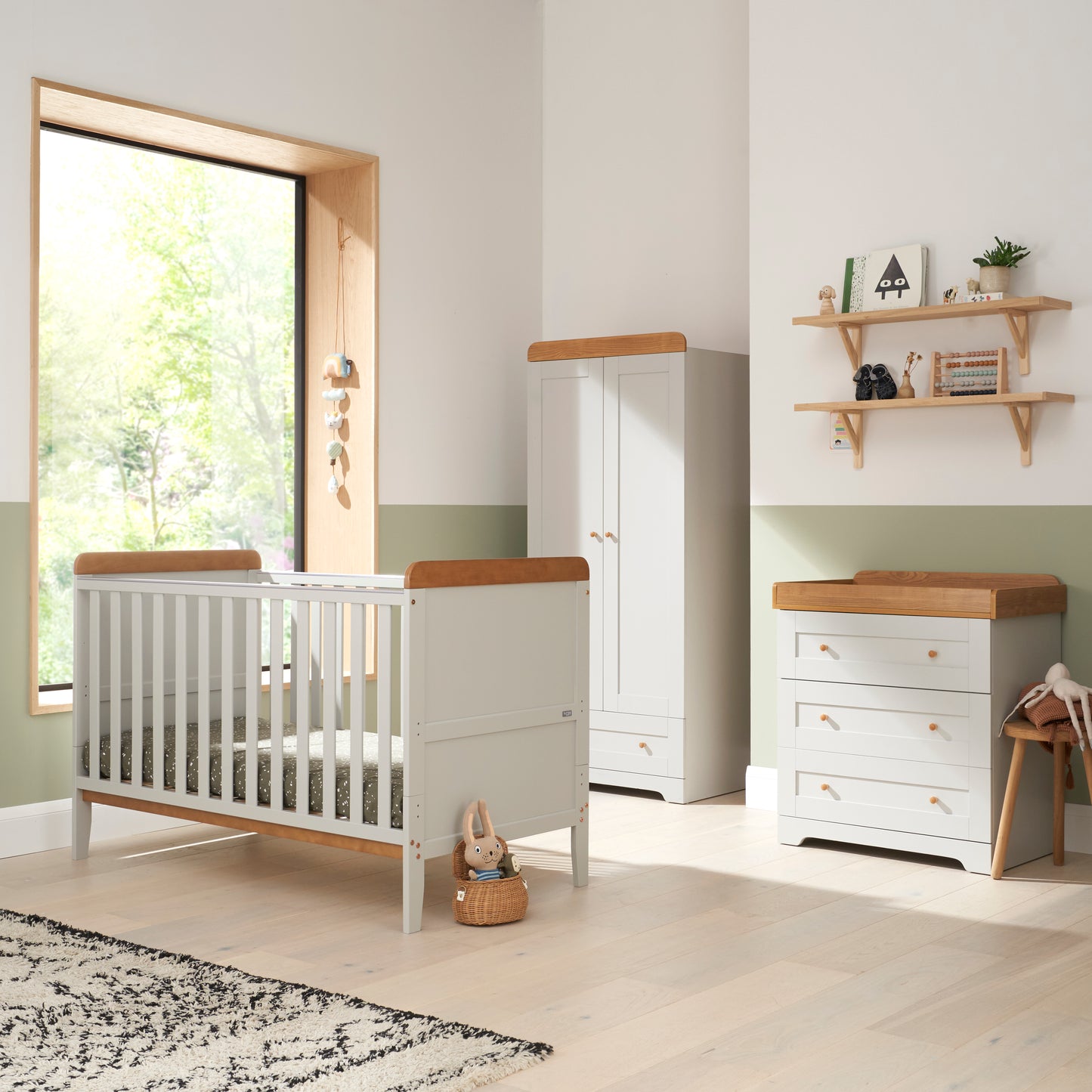 Tutti Bambini Rio 3 Piece Room Set Dove Grey & Oak