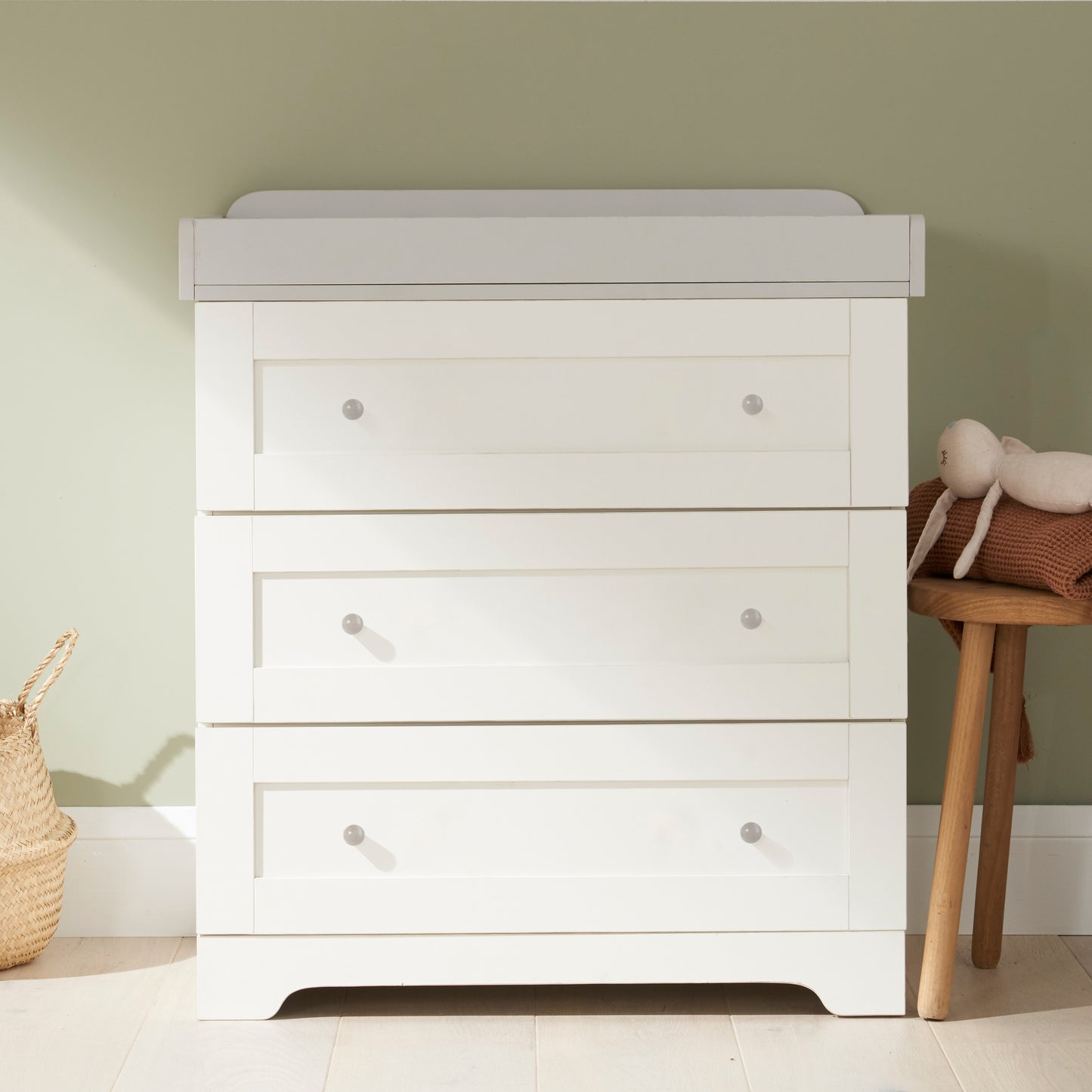 Tutti Bambini Rio 3 Piece Room Set White & Dove Grey