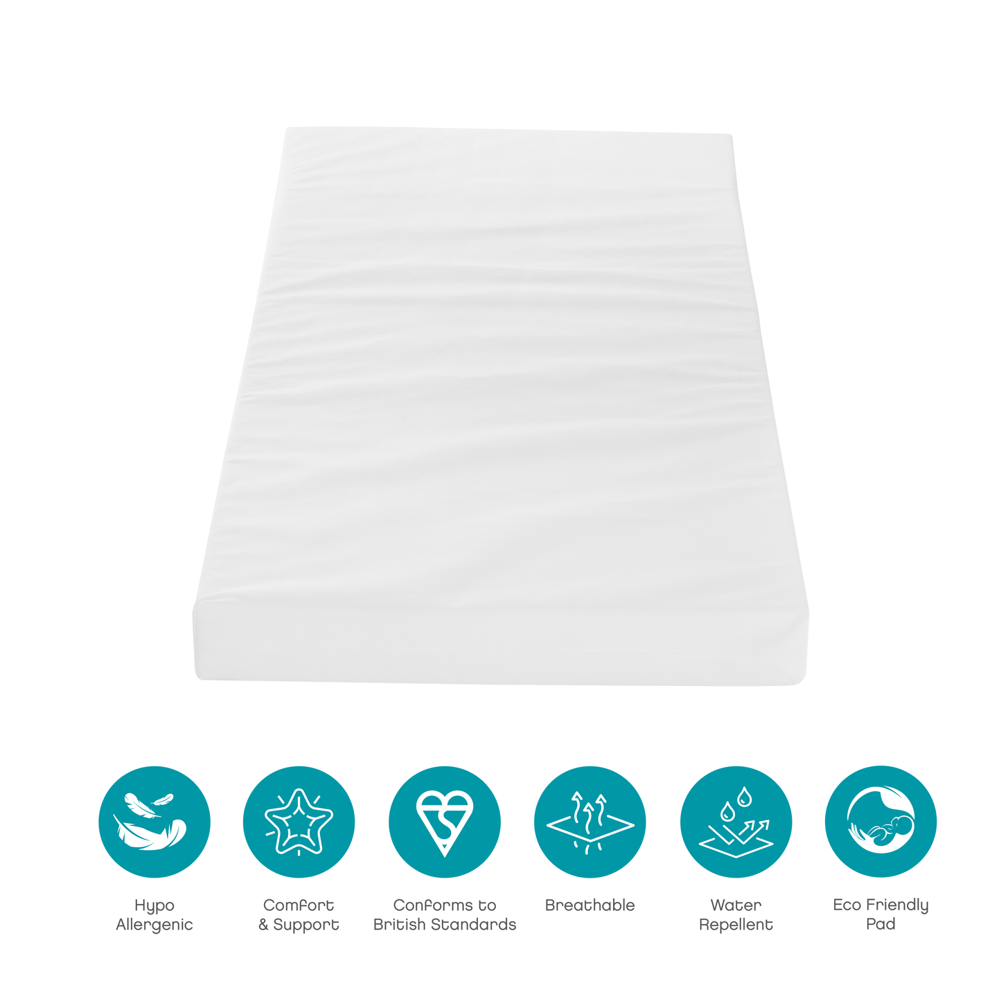 Tutti Bambini Rio Cot Bed with Cot Top Changer & Mattress White