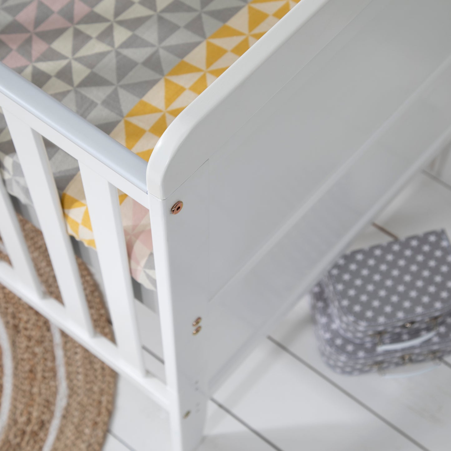 Tutti Bambini Rio Cot Bed with Cot Top Changer & Mattress White