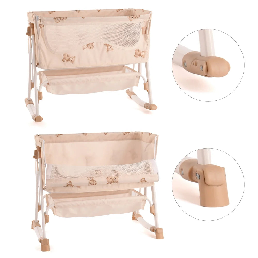Roma Teddy Bedside Crib Children's Dolls Crib