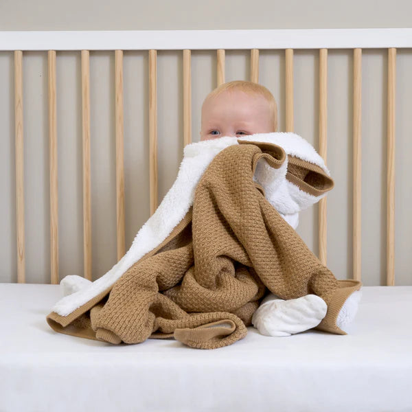 Clair-de-lune Organic Knit Sherpa Blanket 2 Colours