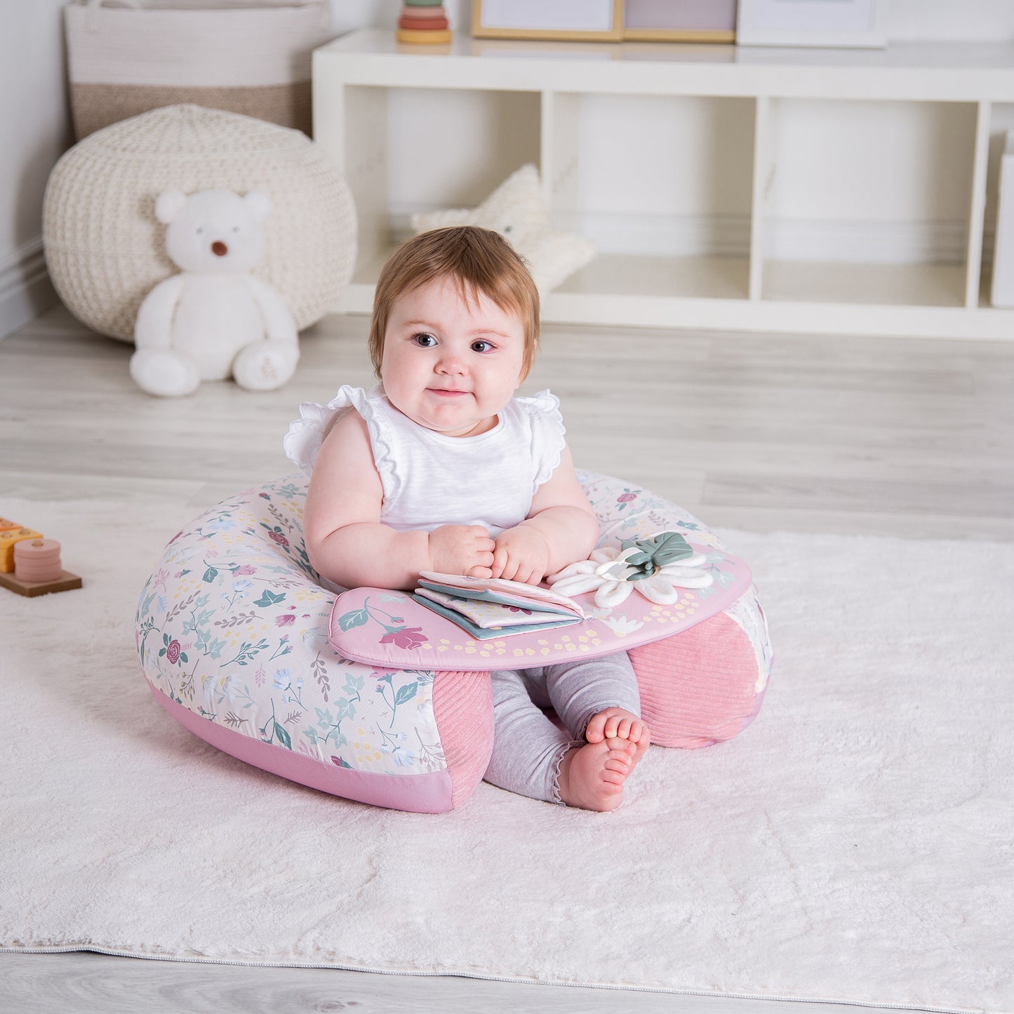 Red Kite Sit Me Up Ring Seat with Play Tray and Activities - Rose & Ivy
