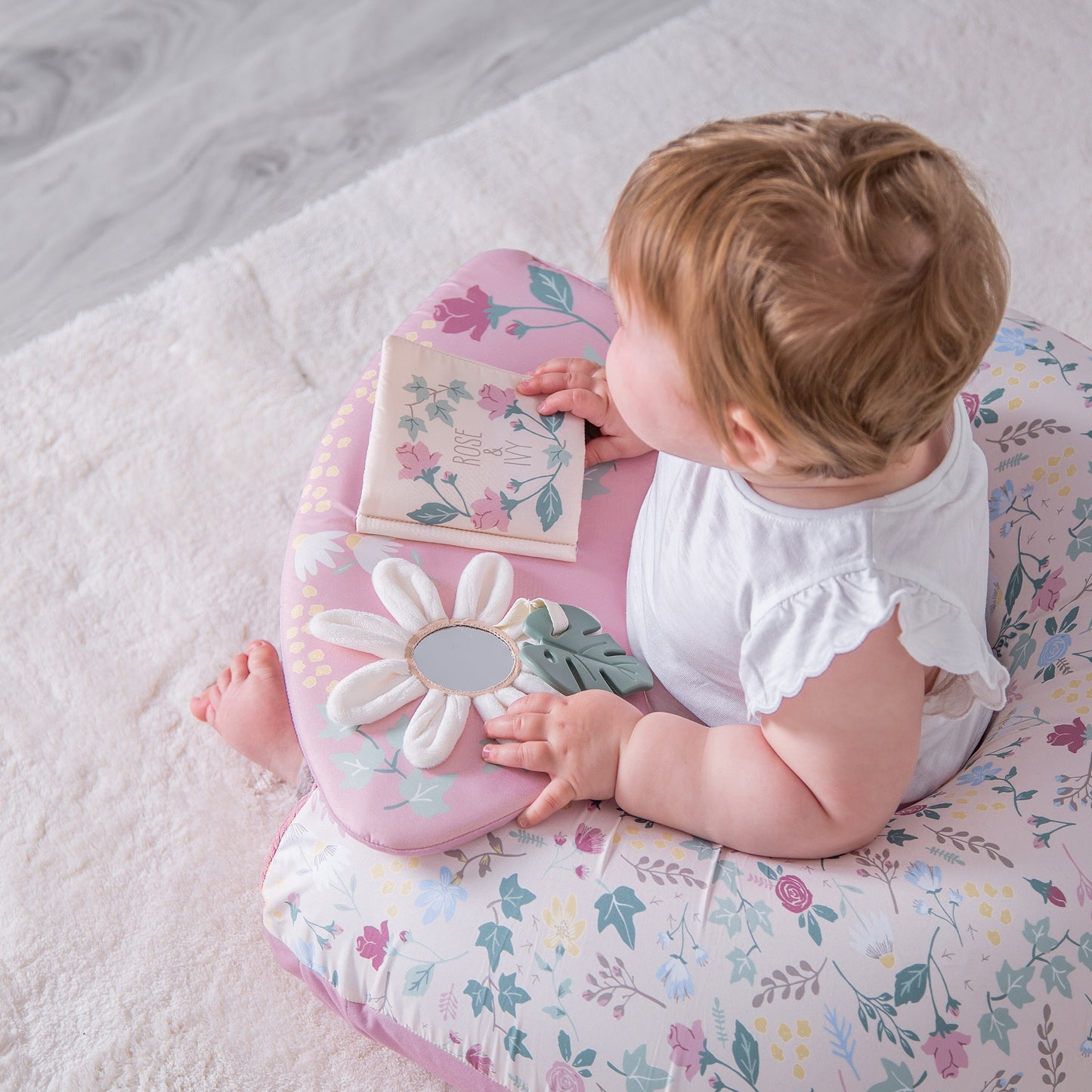 Red Kite Sit Me Up Ring Seat with Play Tray and Activities - Rose & Ivy