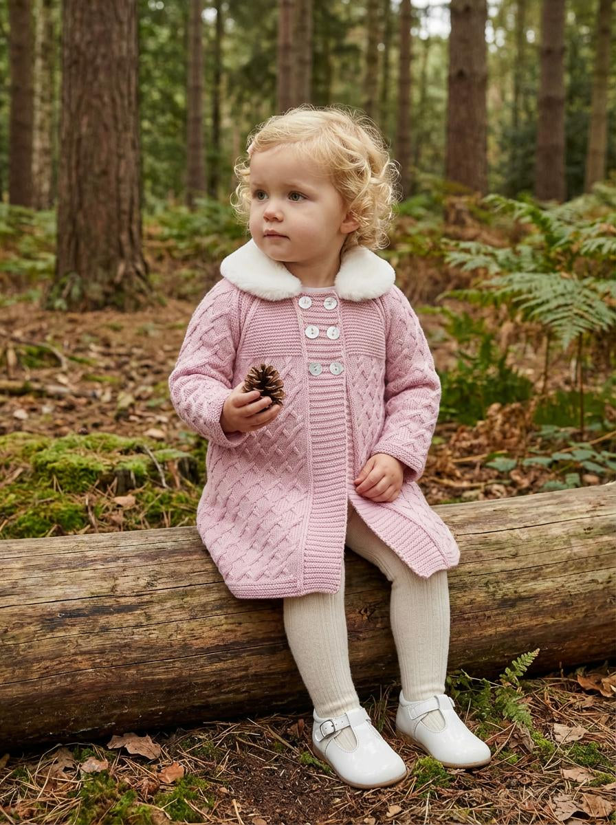 Pex Tillie Coat Dusky Pink with Hat