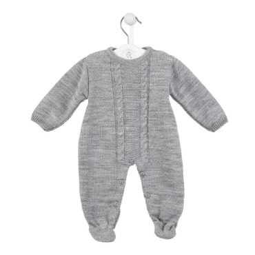 Dandelion Cable Knit One Piece Suit Grey