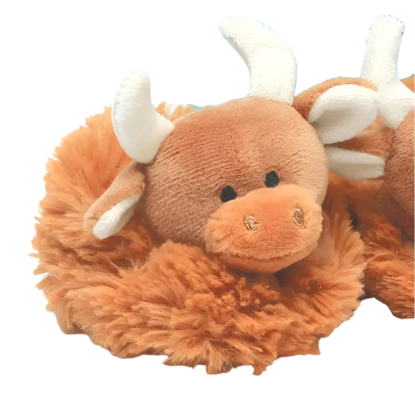 Jomanda Highland Cow Plush Baby Soft Slippers House Shoes