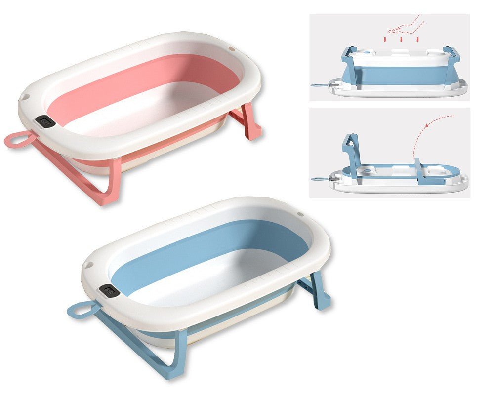 Snuggle Baby Foldable Baby Bathtub with Thermometer