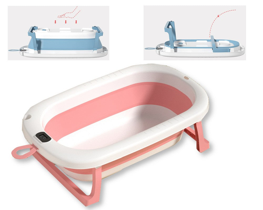 Snuggle Baby Foldable Baby Bathtub with Thermometer