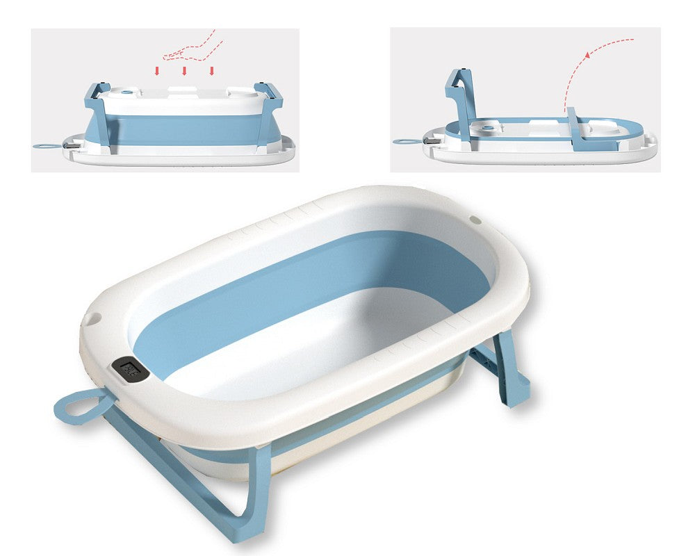 Snuggle Baby Foldable Baby Bathtub with Thermometer