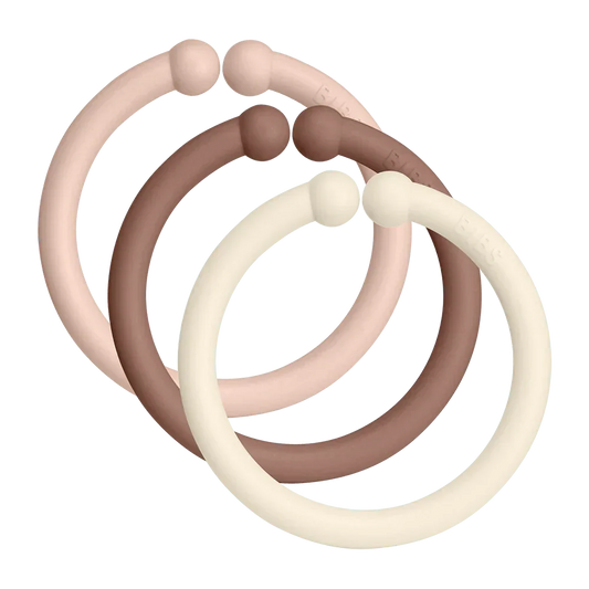 BIBS Loops 12 Pack - Blush/Woodchuck/Ivory