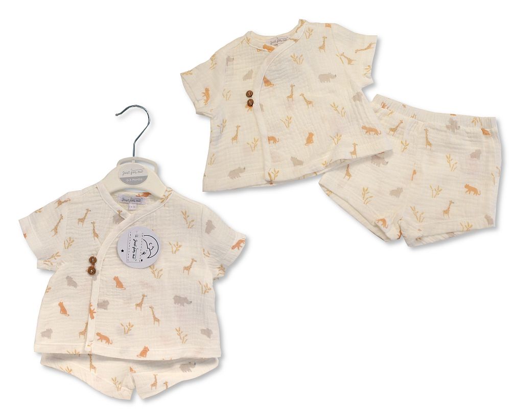 Just For Me Baby Boys 2 pcs Cotton Set - Safari