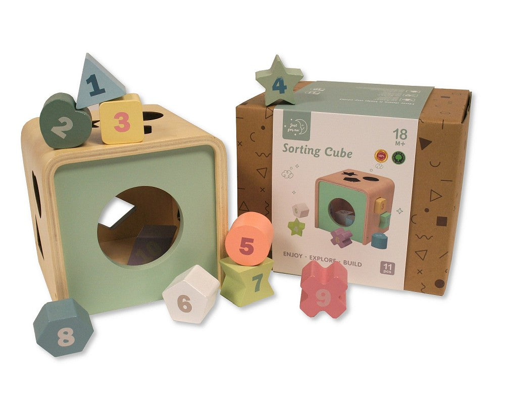 Just For Me Wooden Shape Sorting Cube