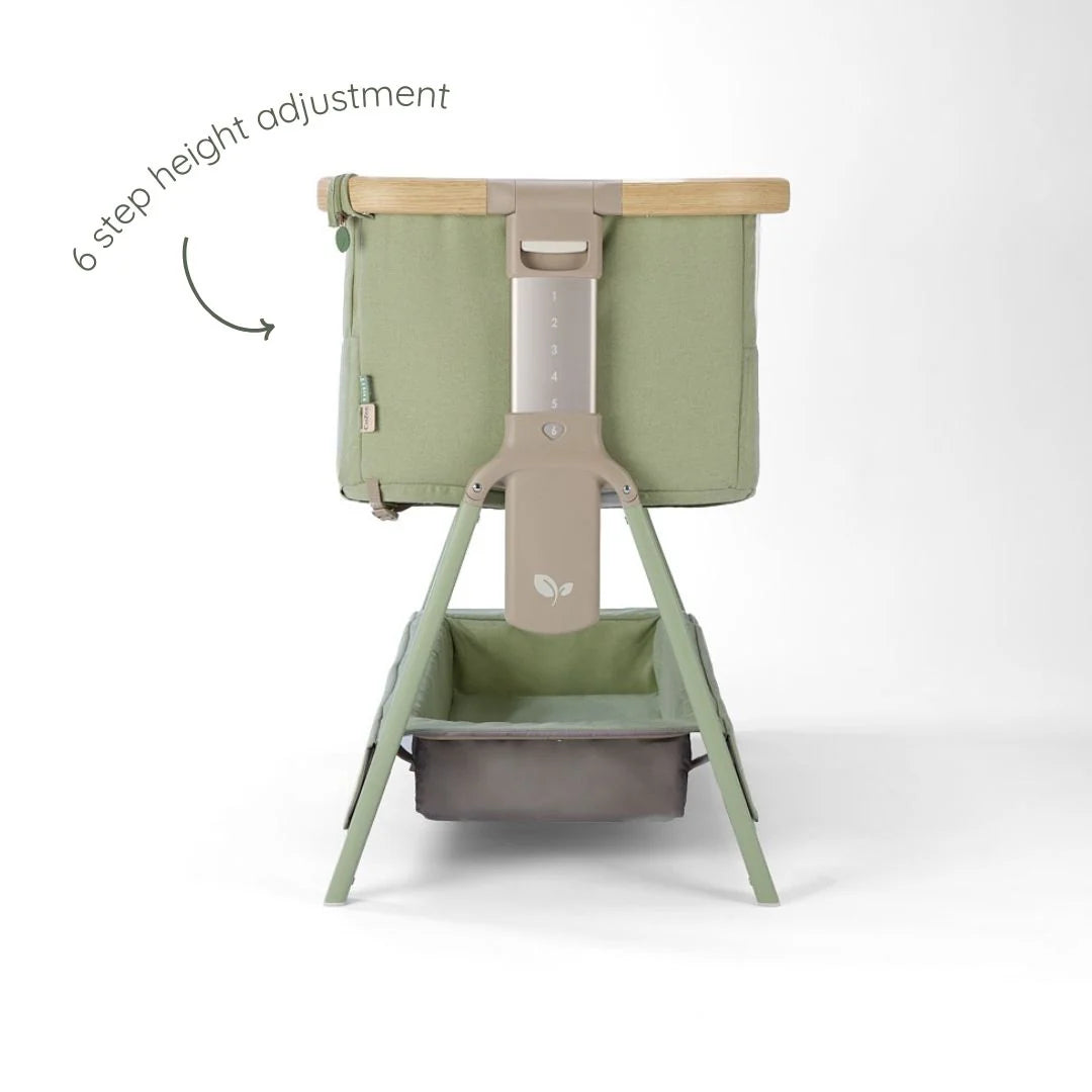 Tutti Bambini CoZee Air 2 Bedside Crib Drifted Oak and Eucalyptus