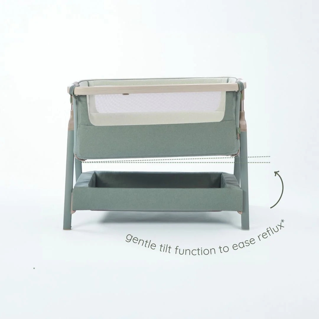 Tutti Bambini CoZee Air 2 Bedside Crib Whitewash Kelp