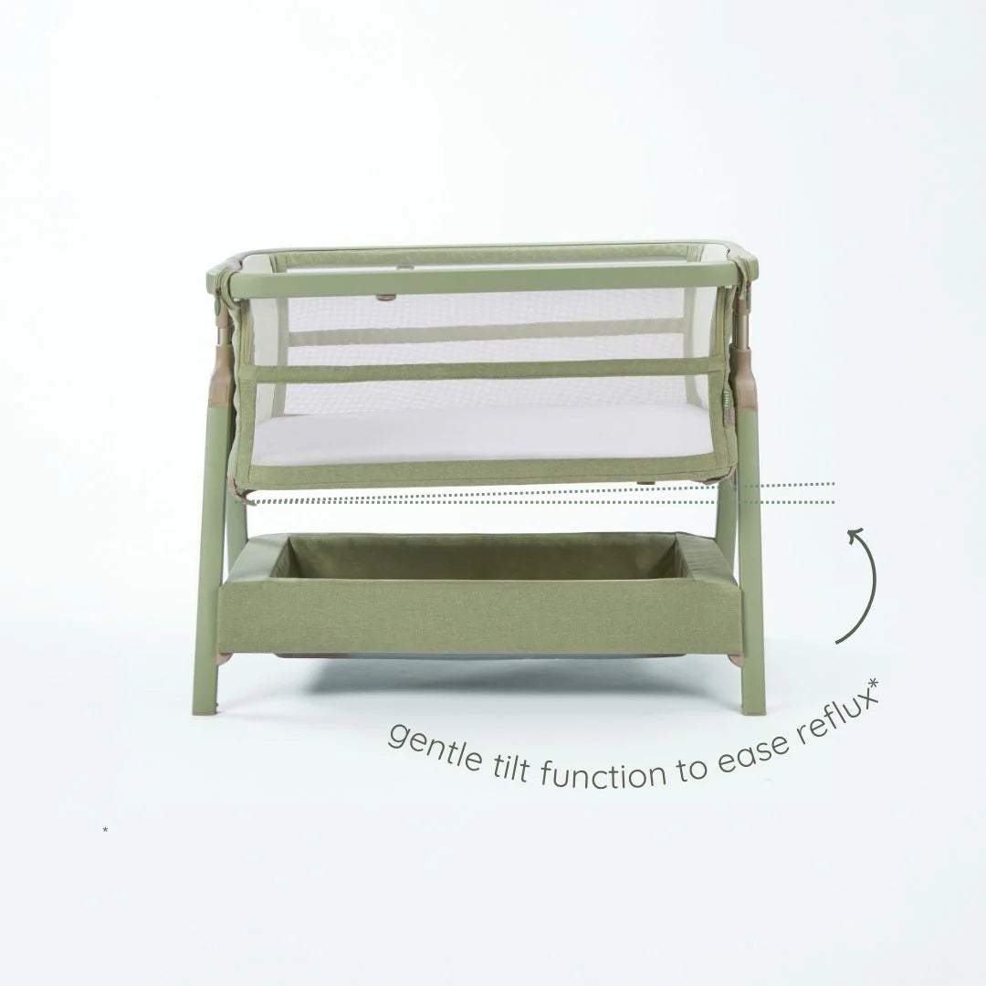 Tutti Bambini CoZee Zen Bedside Crib Eucalyptus