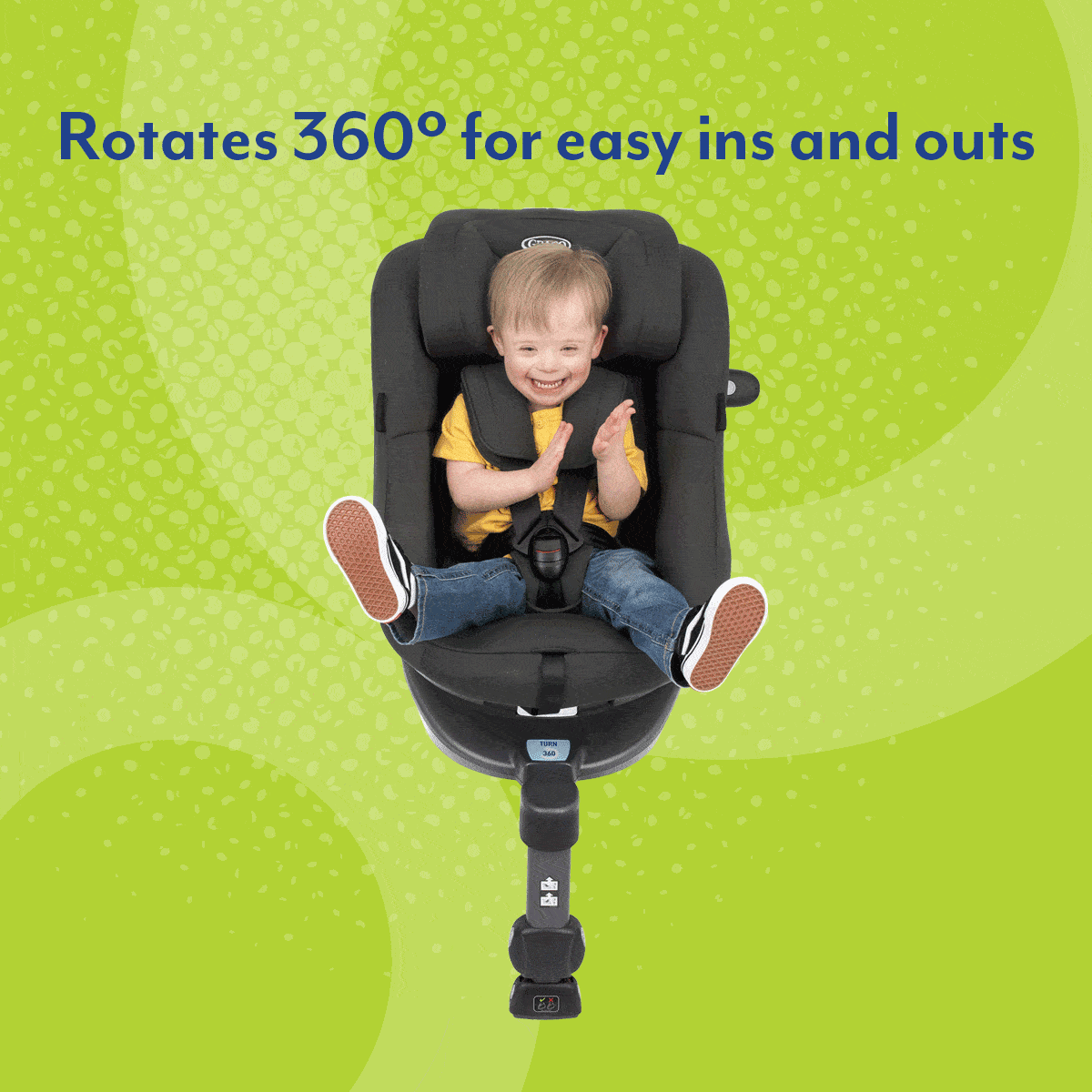 Graco Turn2Me Group 0+/1 i-Size R129 Spin Car Seat Midnight