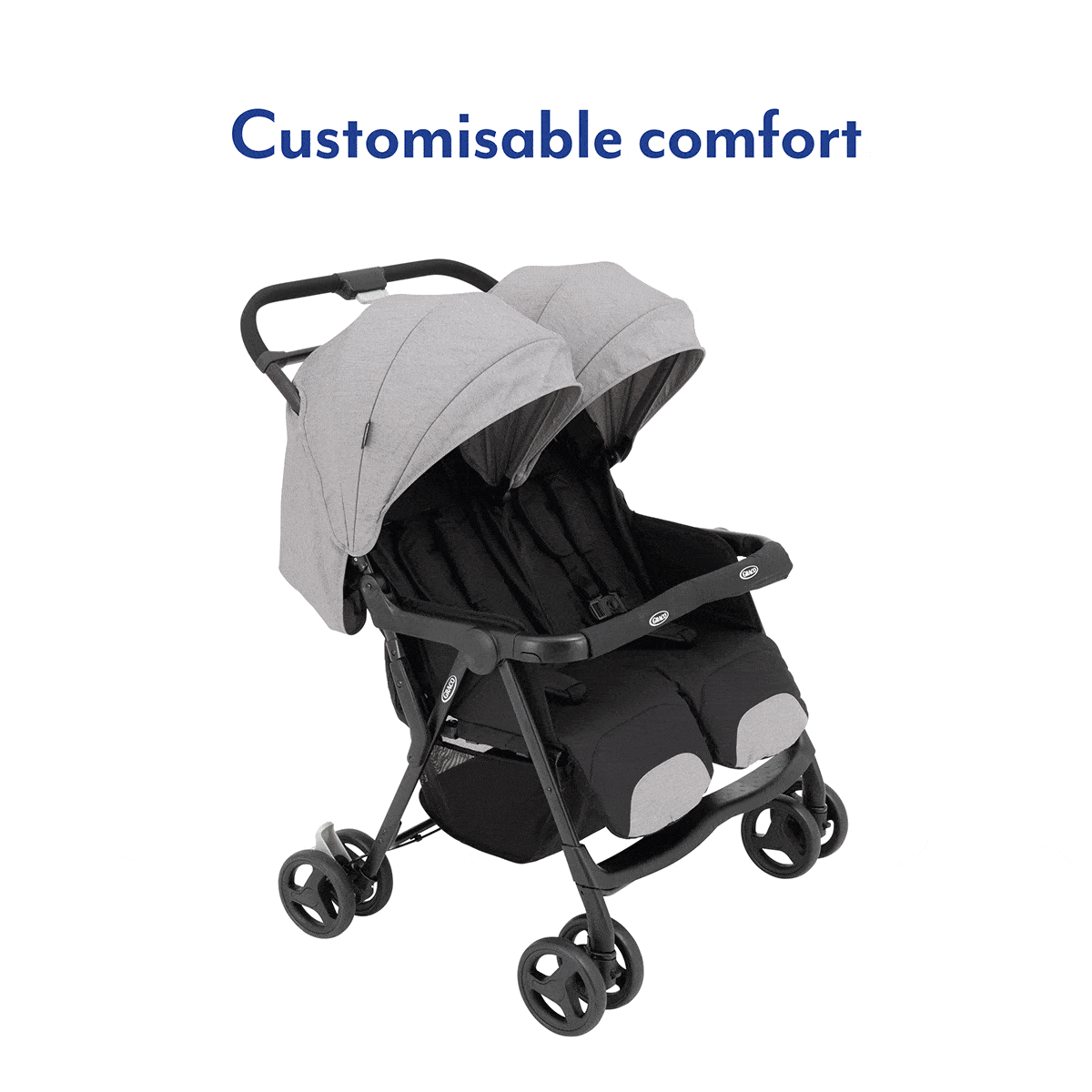 Graco DuoRider Double Pushchair Steeple Gray