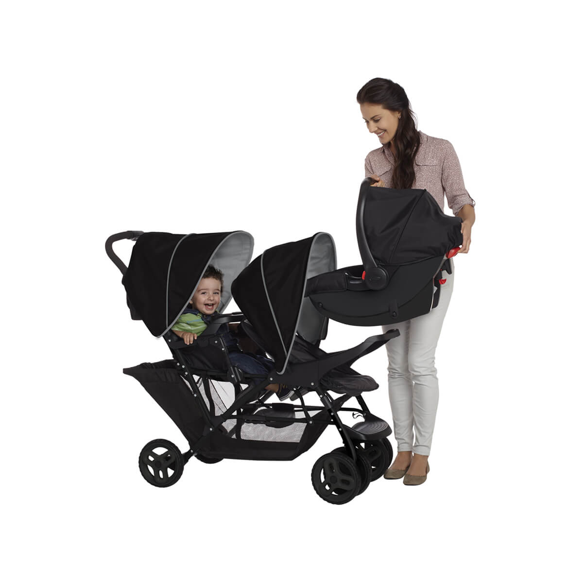 Graco Stadium Duo Tandem Stroller Black/Grey