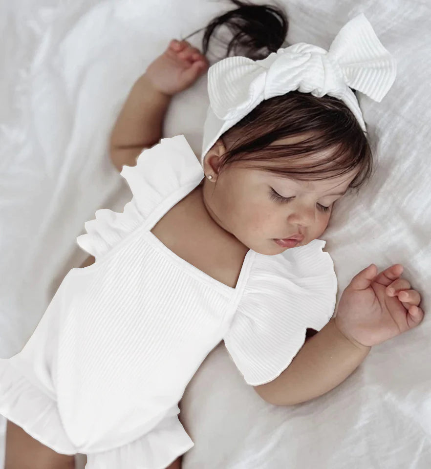 Bizzi Growin Cotton Jersey Romper And Headband Set 3 Colours