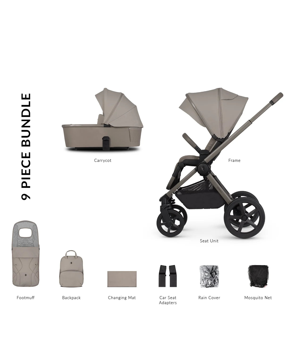 Venicci Tinum Upline 2 Taupe Pram