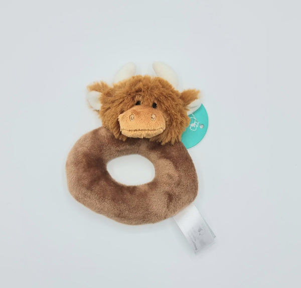Jomanda Highland Brown Cow Baby Rattle