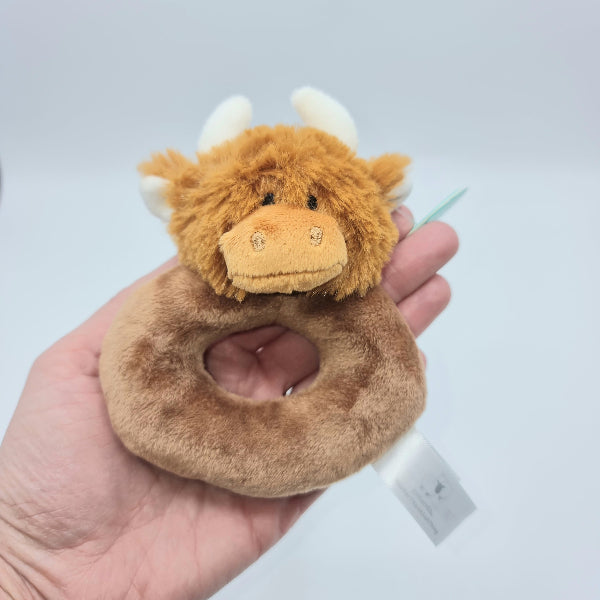 Jomanda Highland Brown Cow Baby Rattle