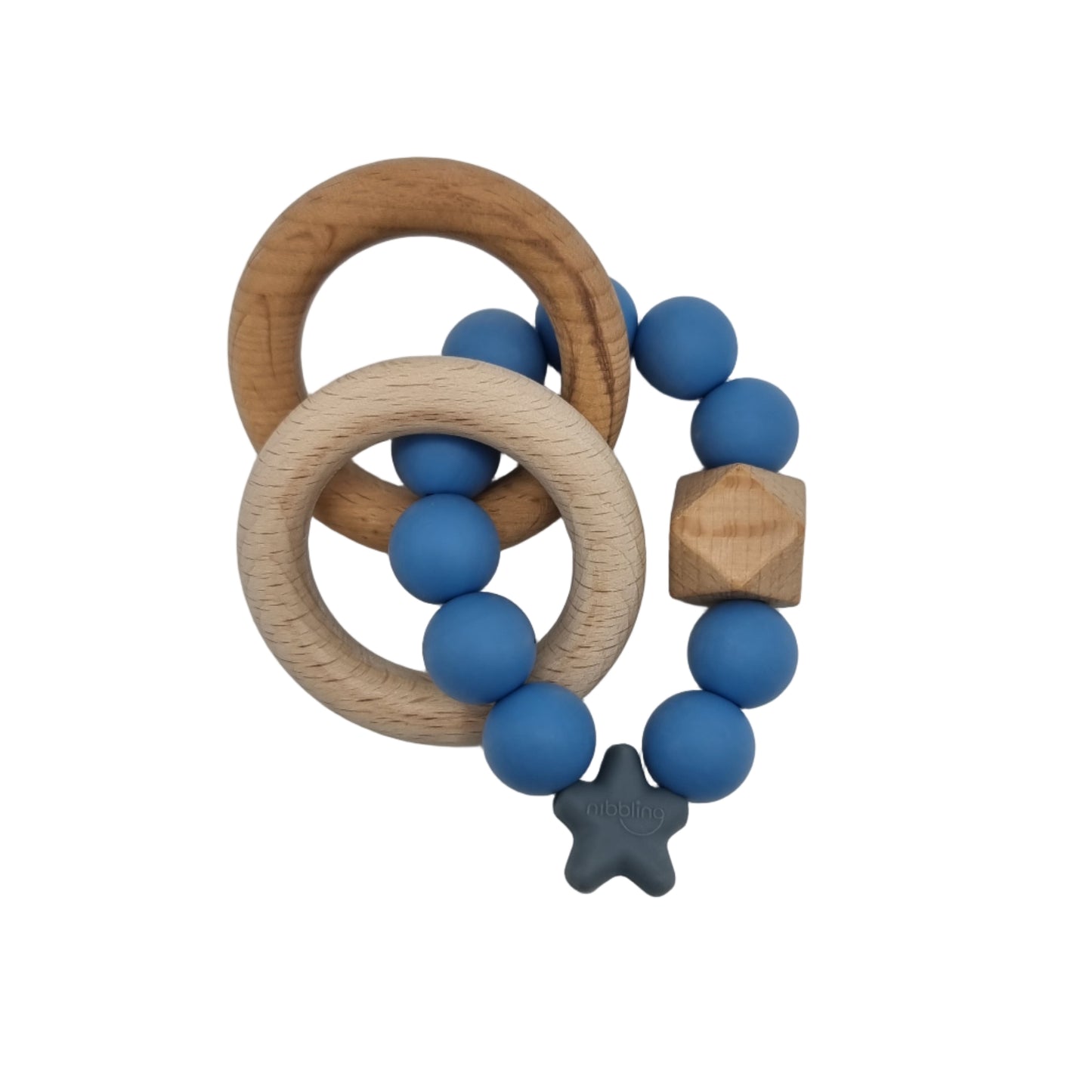 Nibbling Stellar Natural Wood Teething Toys 7 Colours