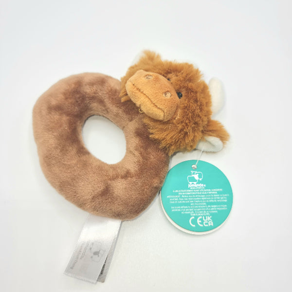 Jomanda Highland Brown Cow Baby Rattle